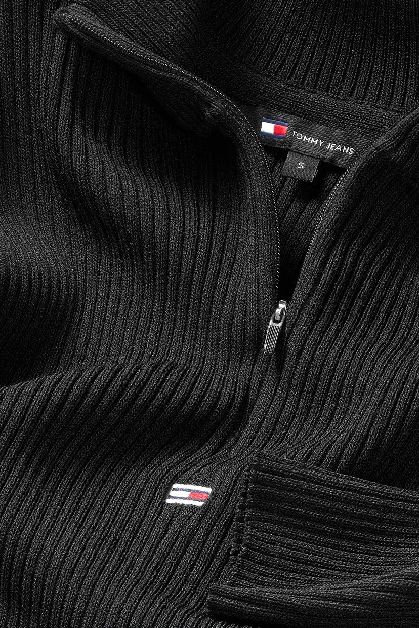 Женская черная кофта TJW 1/4 ZIP TECHNICAL RIB 4