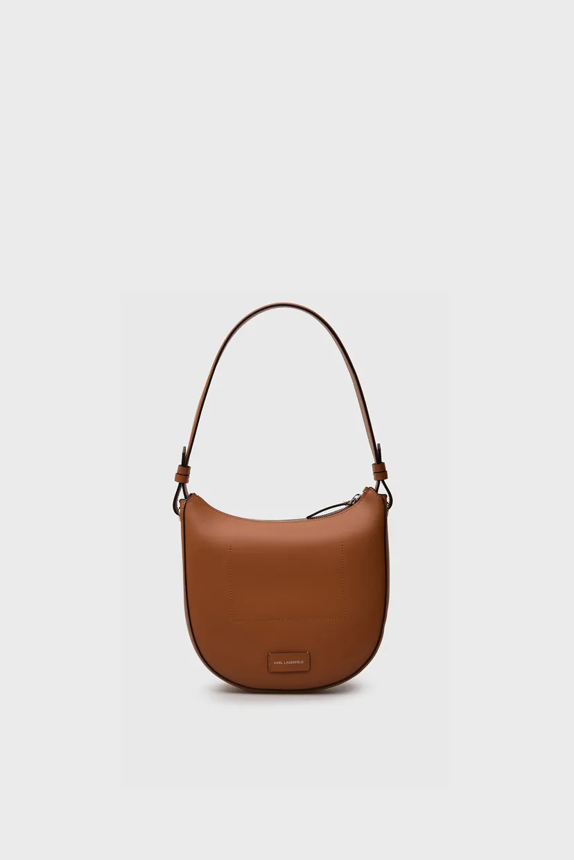 Жіноча коричнева шкіряна сумка K CIRCLE MOON SHB PERFORATED 4