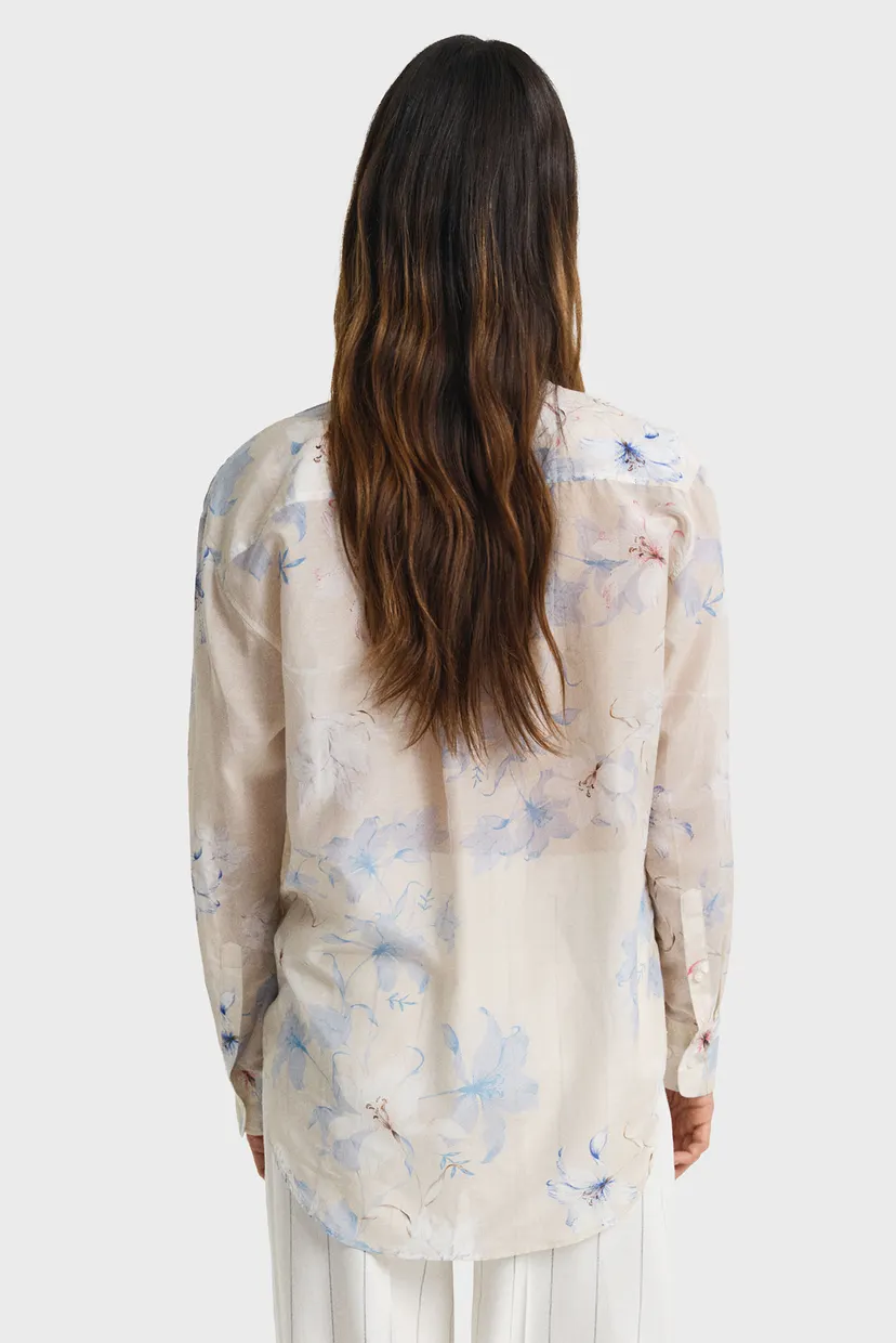 Жіноча бежева блуза з візерунком REL FLORAL PRINT 3