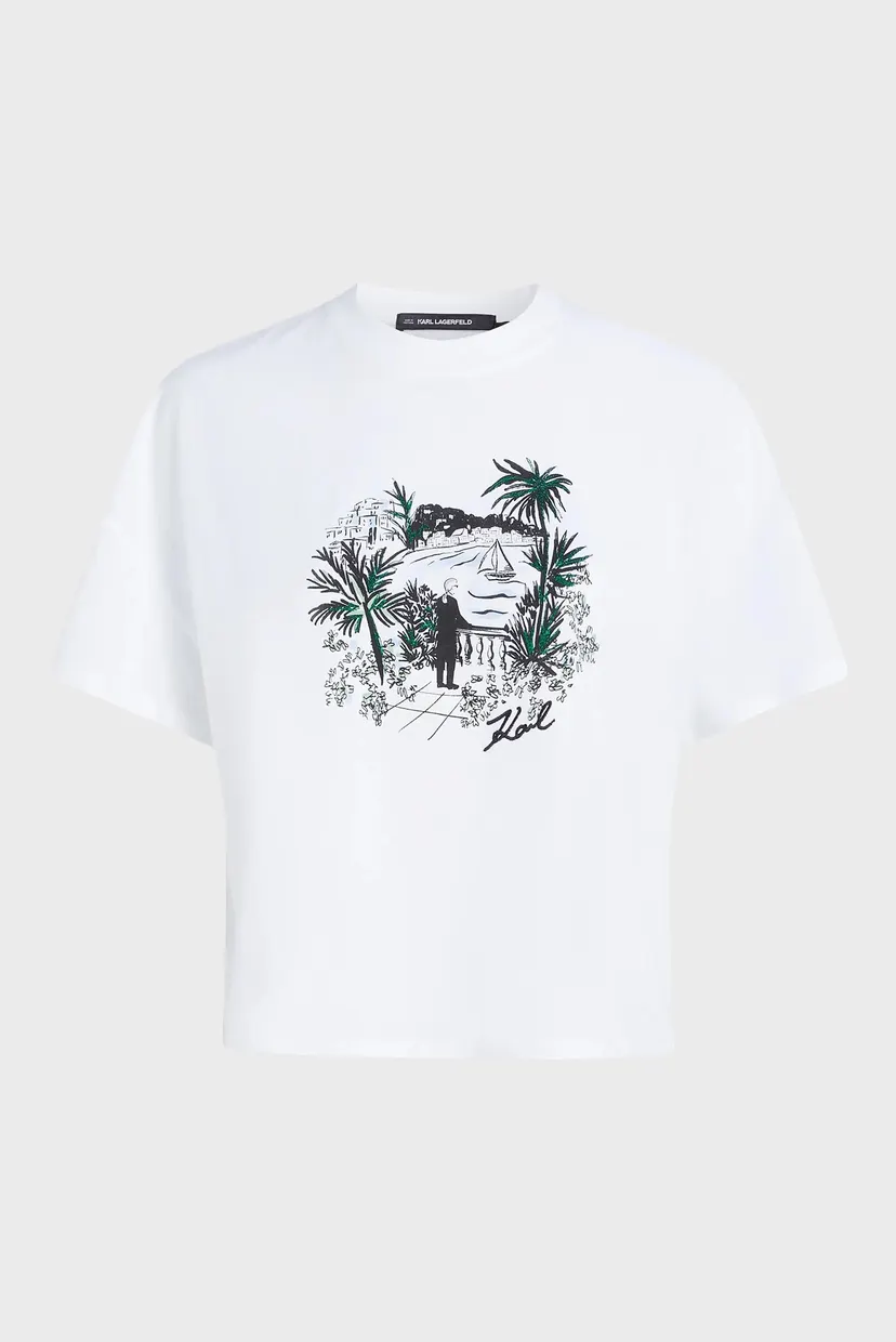 Жіноча біла футболка VILLA PRINT 5