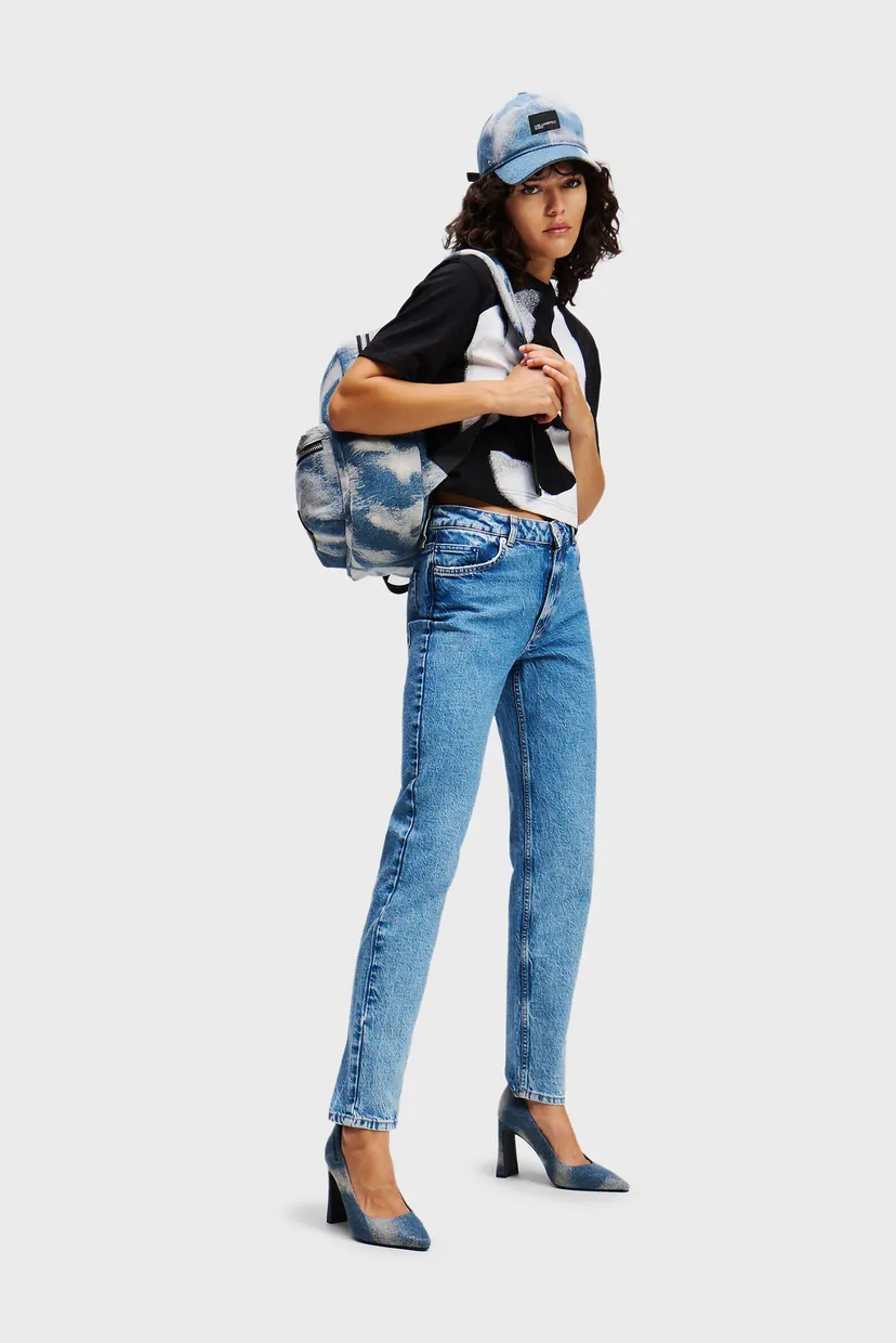 Женские синие джинсы KLJ MOM DENIM 3