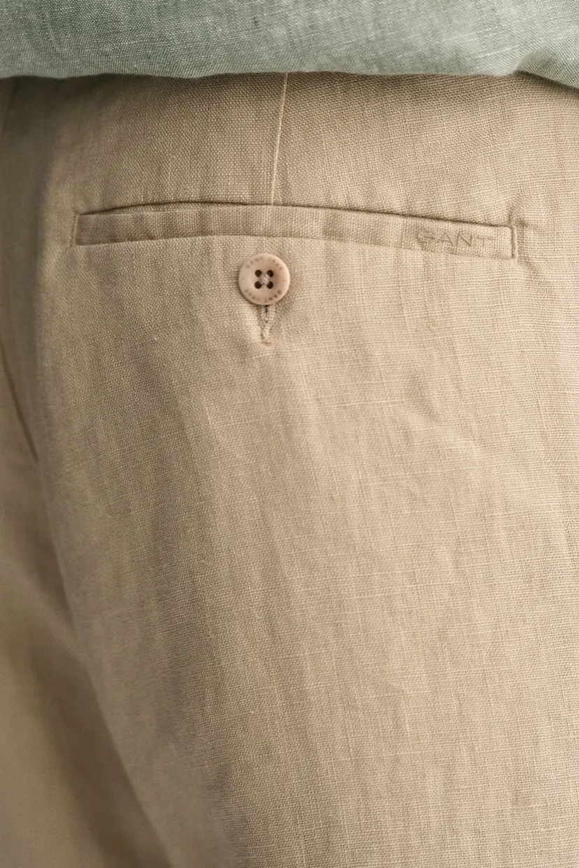 Мужские бежевые льняные брюки RELAXED LINEN DS 7