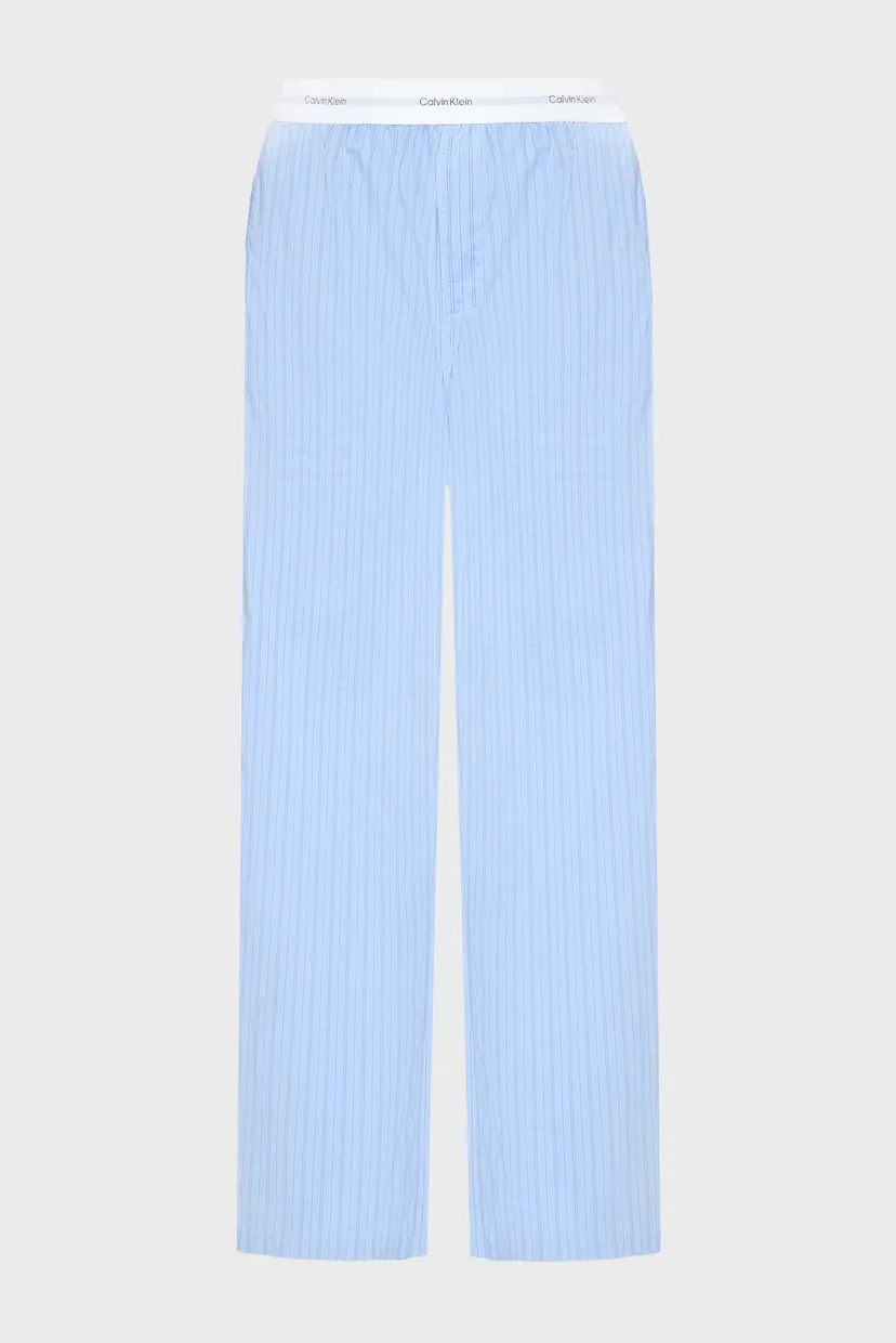 Жіночі блакитні брюки у смужку LOGO WB POPLIN 7