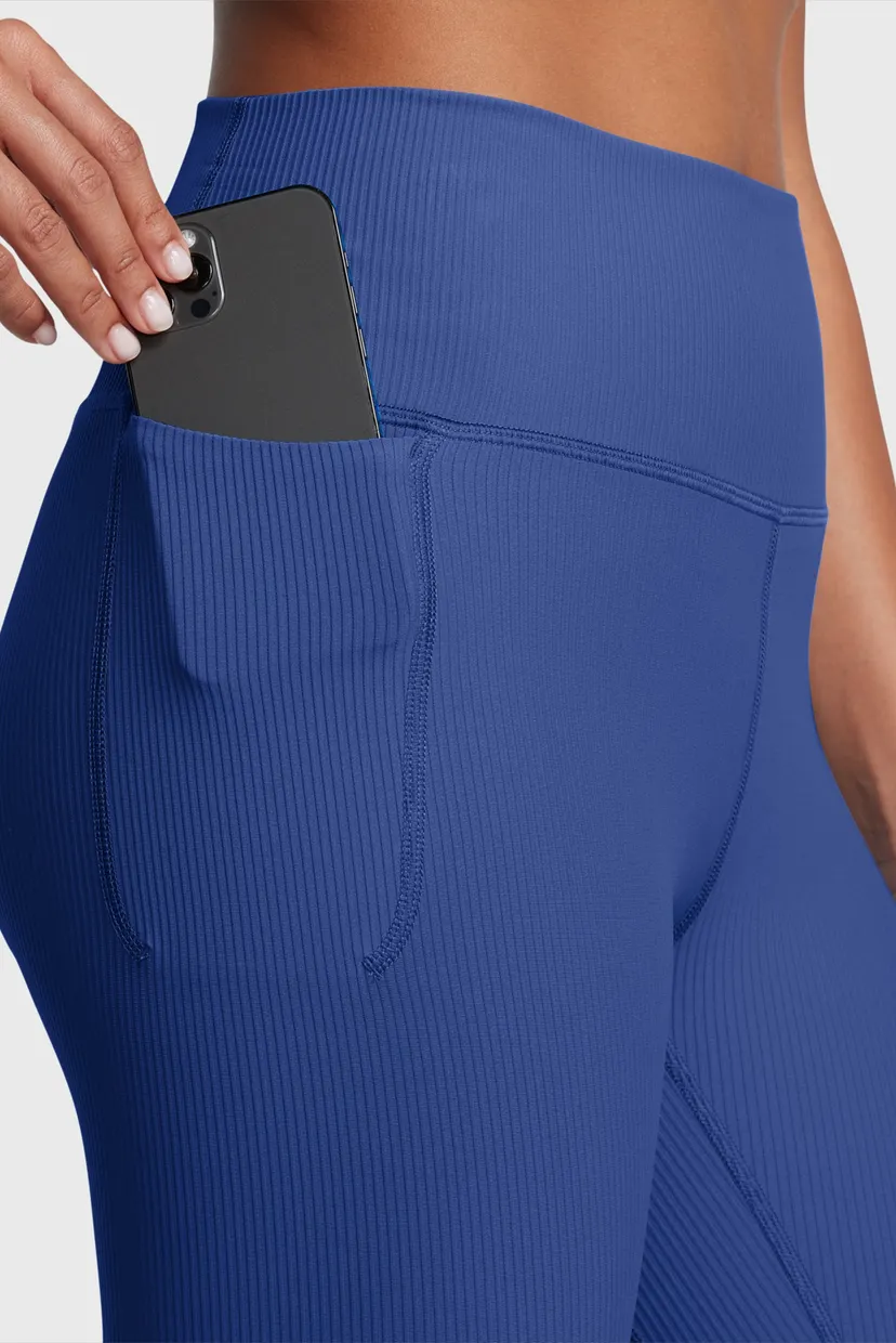 Жіночі сині тайтси Meridian Rib Ankle Leg 4
