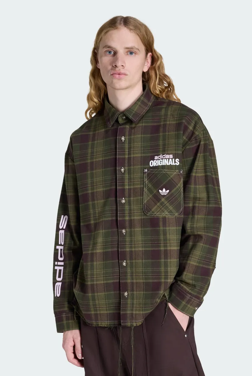 Чоловіча оливкова картата сорочка Originals Flannel Long Sleeve