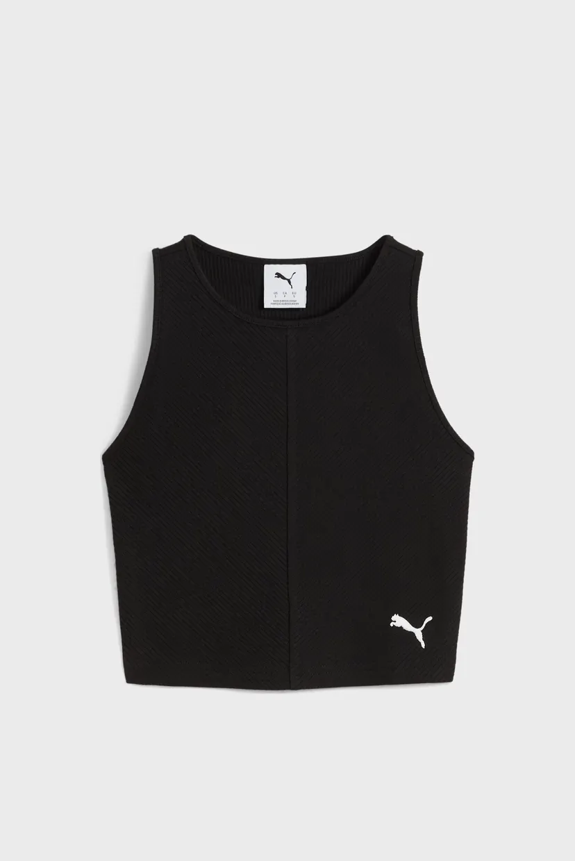 Жіночий чорний топ WARDROBE ESS Ribbed Crop Top Women 6