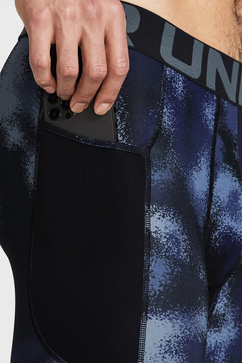 Чоловічі темно-сині тайтси UA HG Armour Printed Lgs 4