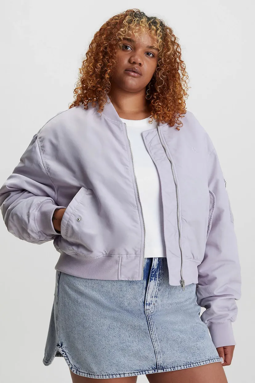 Жіночий бузковий бомбер Calvin Klein Jeans J20J221378 — MD-Fashion