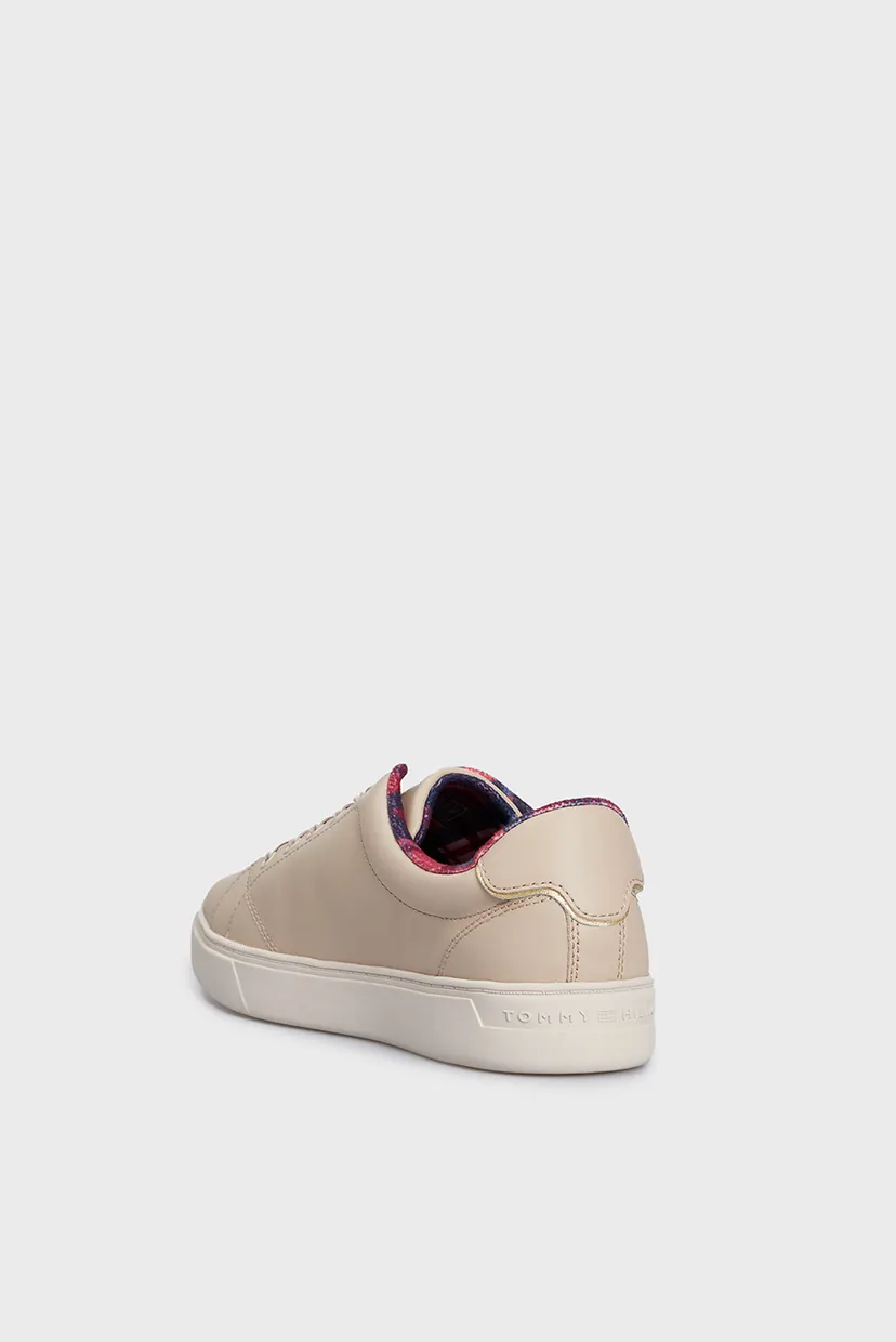 Жіночі бежеві шкіряні снікерси ESSENTIAL COURT SNEAKER TARTAN 5
