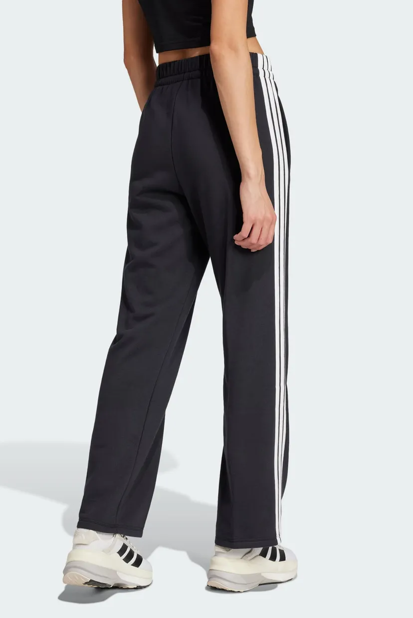 Женские черные спортивные брюки Essentials 3-Stripes Open Hem French Terry 3