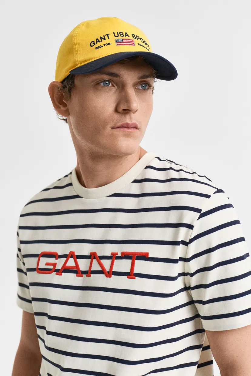 Чоловіча біла футболка у смужку GRAPHIC STRIPED 4