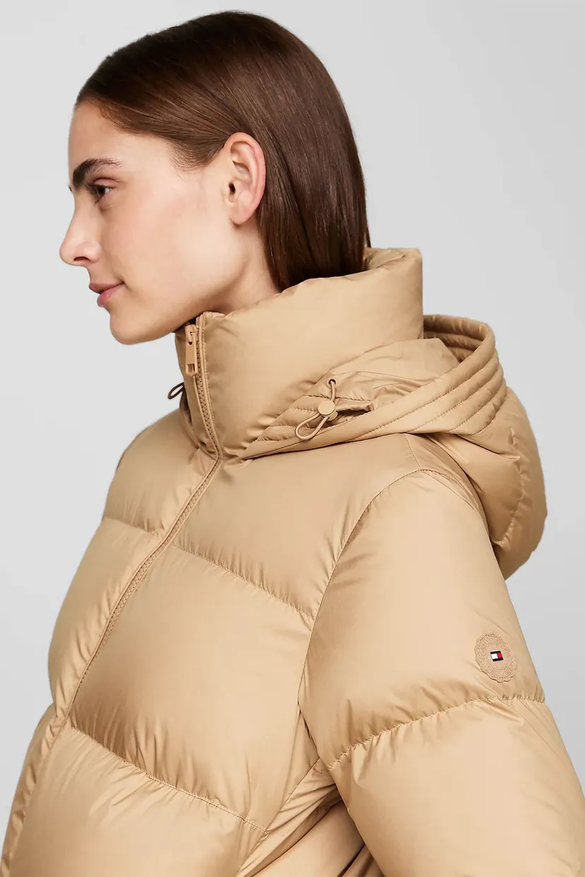 Жіночий бежевий пуховик HW DOWN CASUAL COAT 4