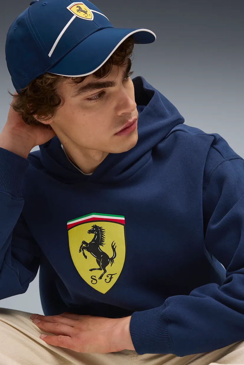 Чоловіче темно-синє худі Scuderia Ferrari Sportswear Shield Hoodie Men 4