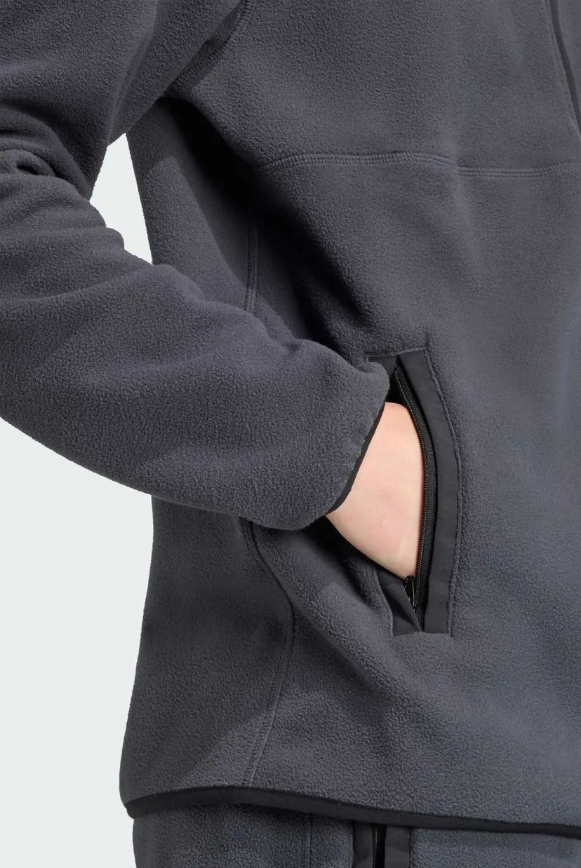 Мужская темно-серая спортивная кофта Regular Polar Fleece Quarter-Zip 5
