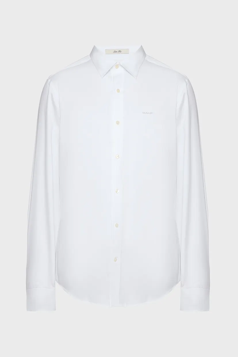 Мужская белая рубашка SLIM SATEEN SHIRT 6
