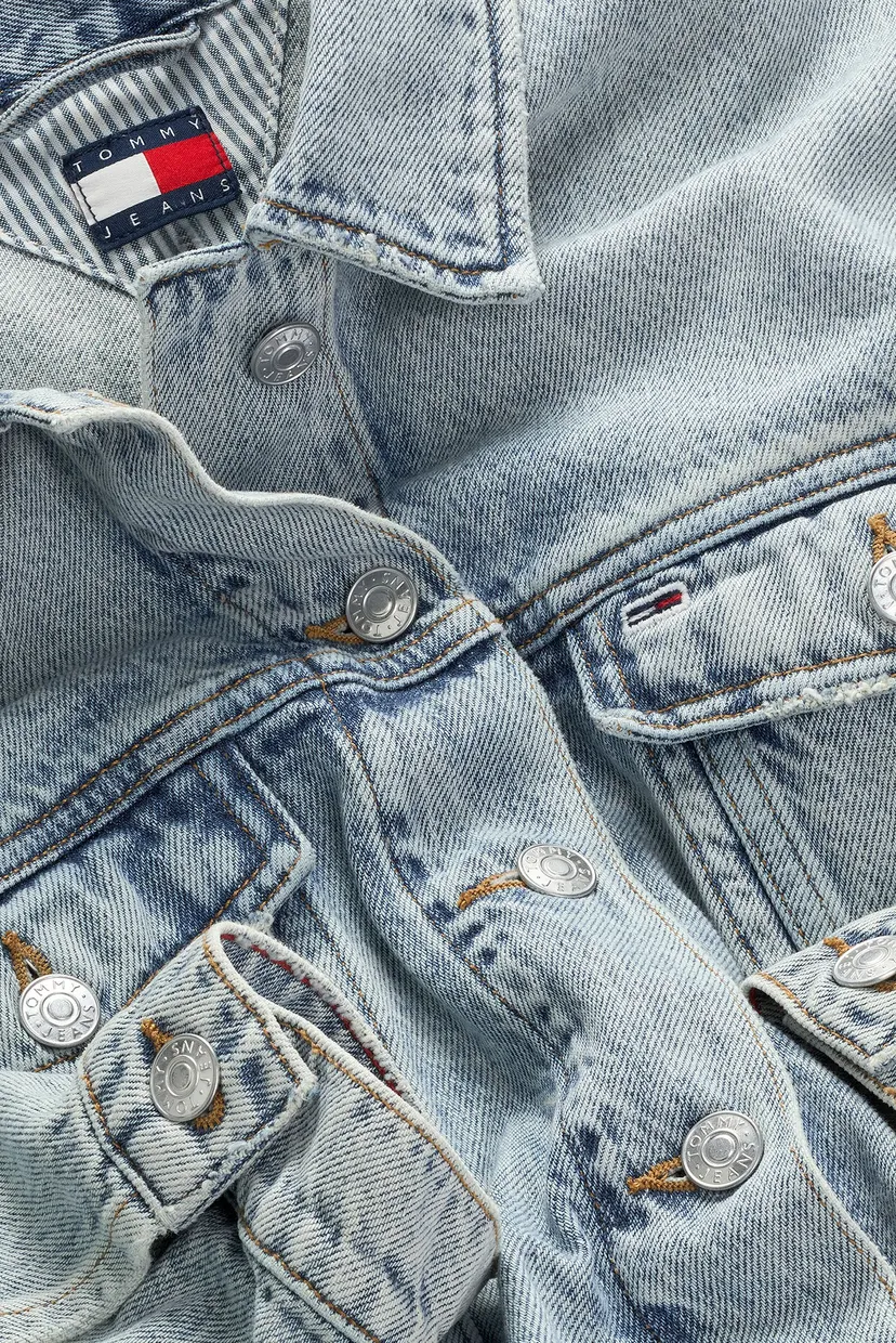 Жіноча блакитна джинсова куртка CROP TRUCKER 5