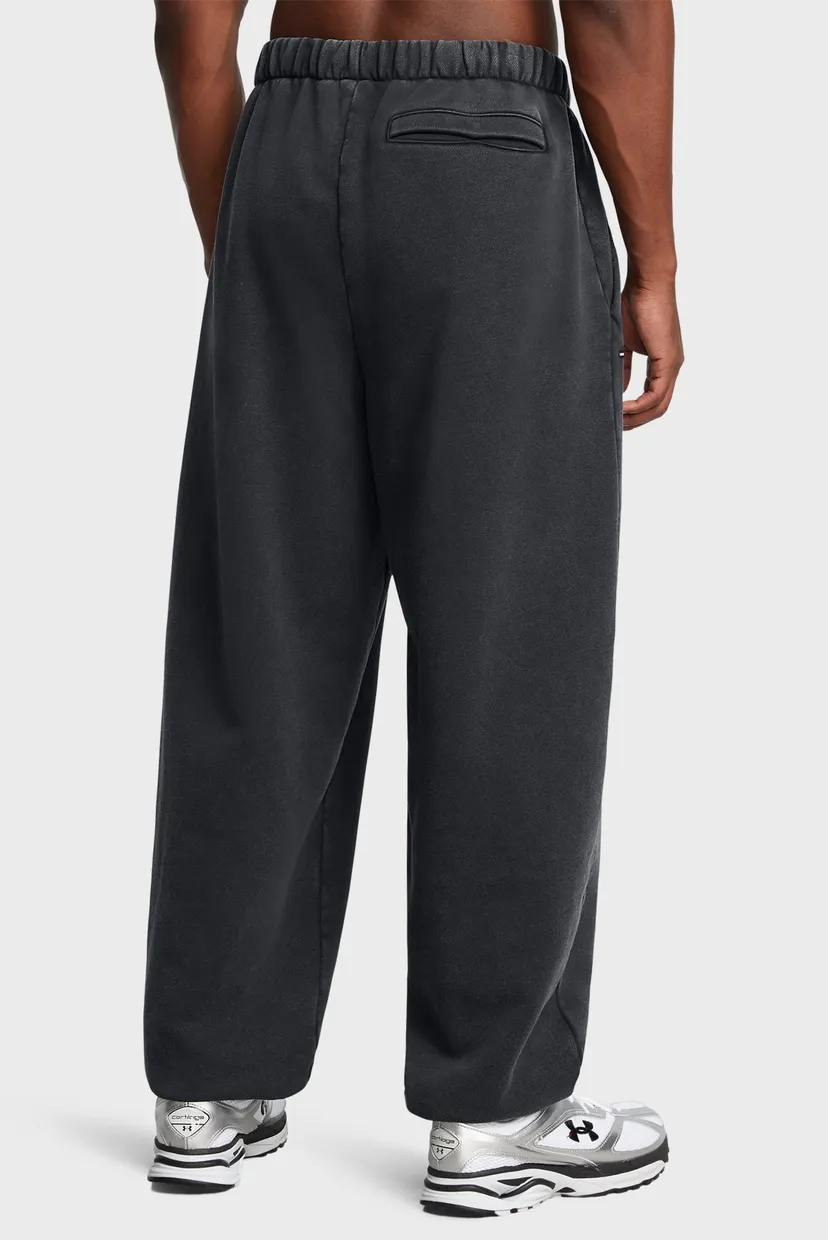 Мужские черные спортивные брюки UA Icon HWT Flc Wash OS Pant Under