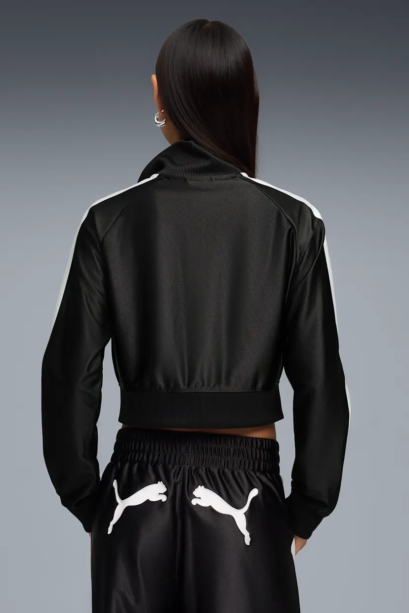 Женская черная спортивная кофта FUTURE.PUMA.ARCHIVE T7 Cropped Track Jacket Women 3
