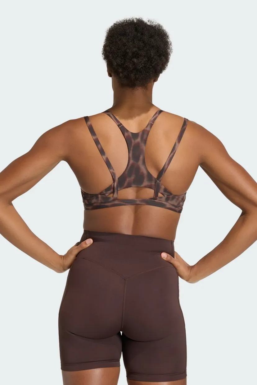 Женский коричневый топ с узором Optime Leopard Strappy Light