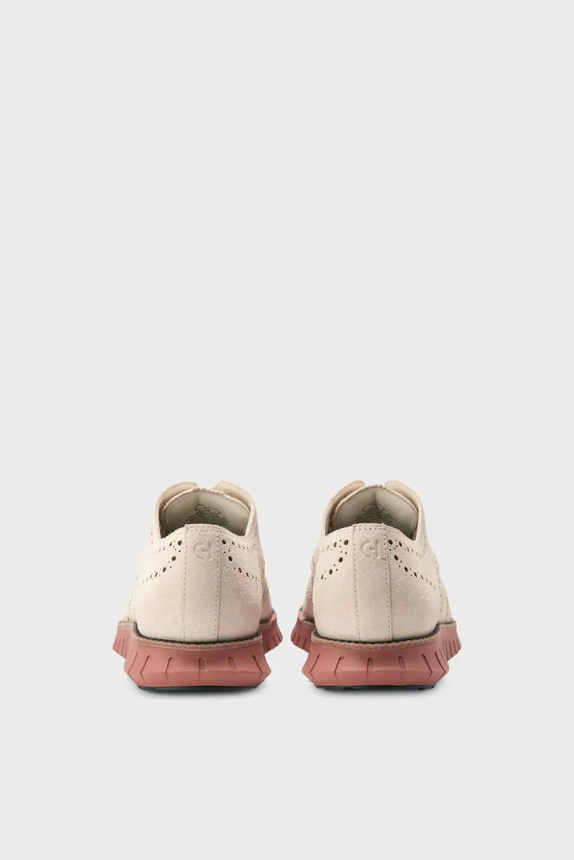 Мужские бежевые замшевые броги ZERØGRAND Remastered Wingtip Oxford 4