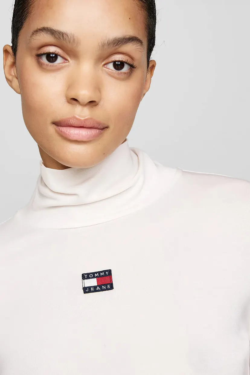 Жіночий білий гольф TJW SLIM BADGE MOCKNECK 4