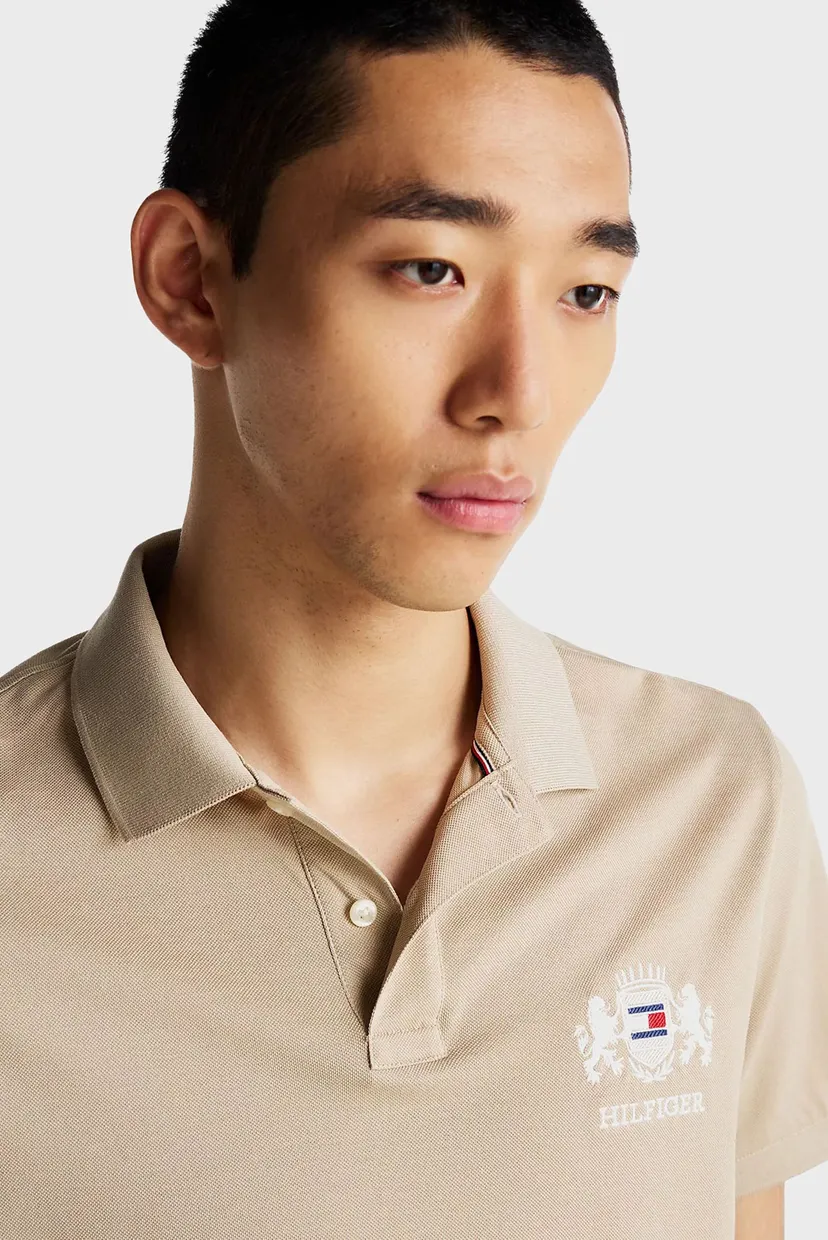 Чоловіче бежеве поло ICON GRAPHIC REG POLO 4