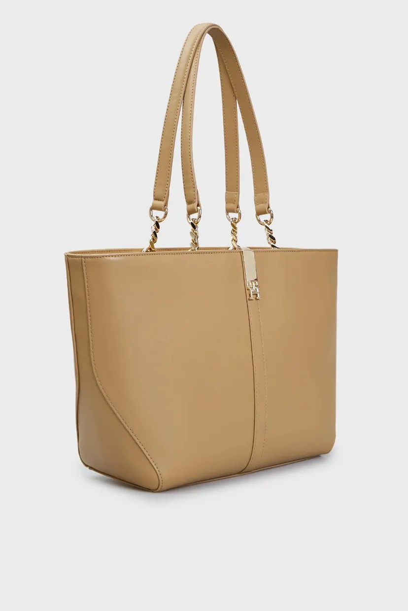 Женская бежевая сумка TH HERITAGE TOTE 3