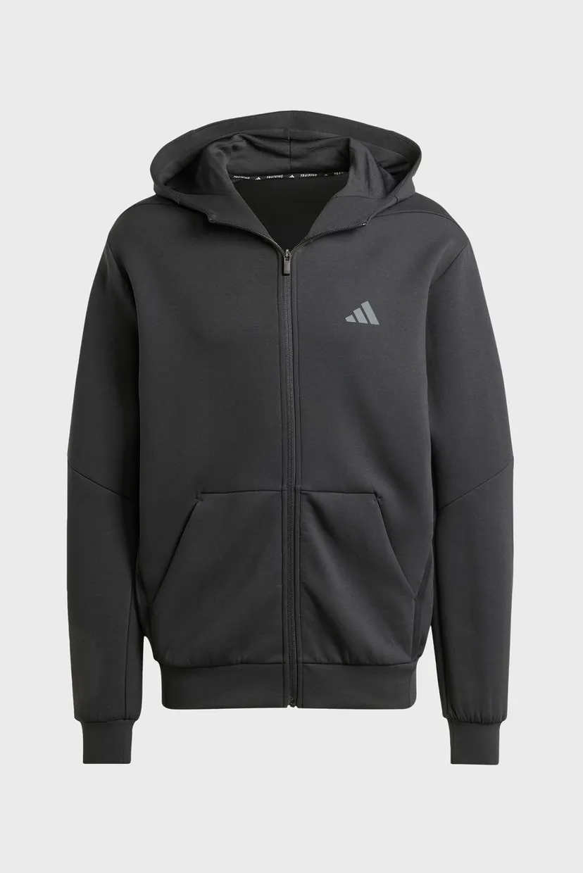 Мужское черное худи Designed for Training Full-Zip 6