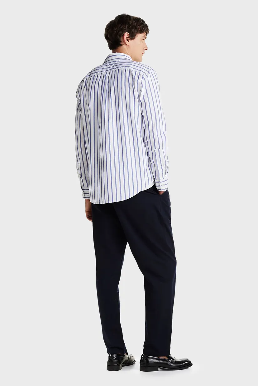 Мужская белая рубашка в полоску FLEX POPLIN NAUTICAL STP 3
