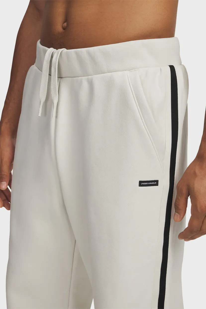 Мужские белые спортивные брюки UA Icon Heavy Rib Jogger 4