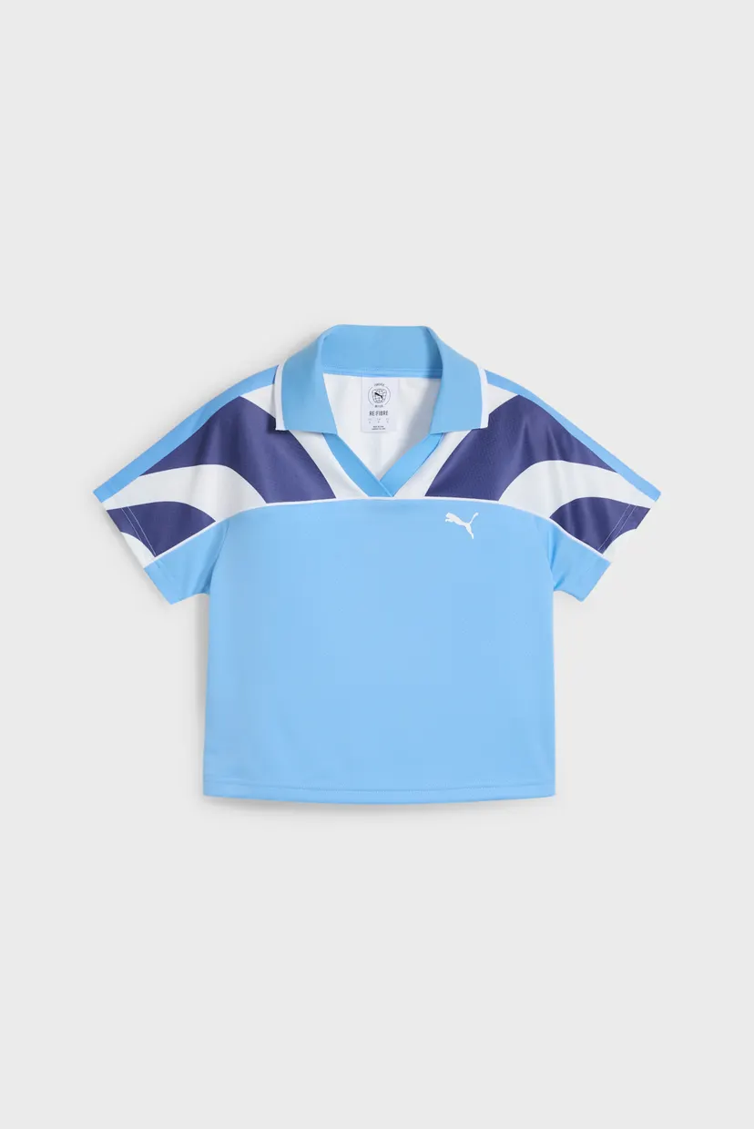 Женская голубая футболка FUTURE.PUMA.ARCHIVE Football Jersey Baby Tee Women 4