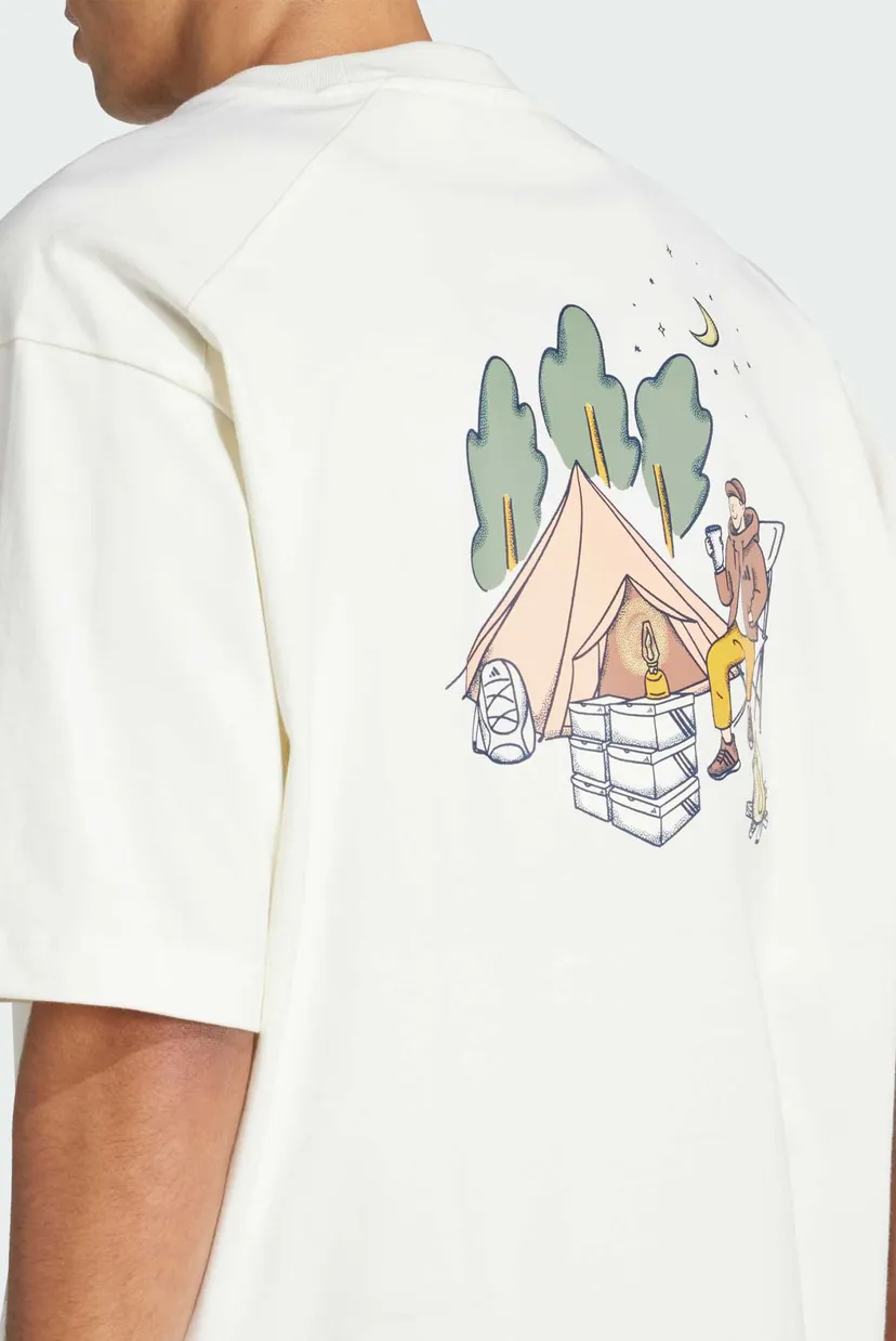 Мужская белая футболка Codes Doodle Camp Graphic 4