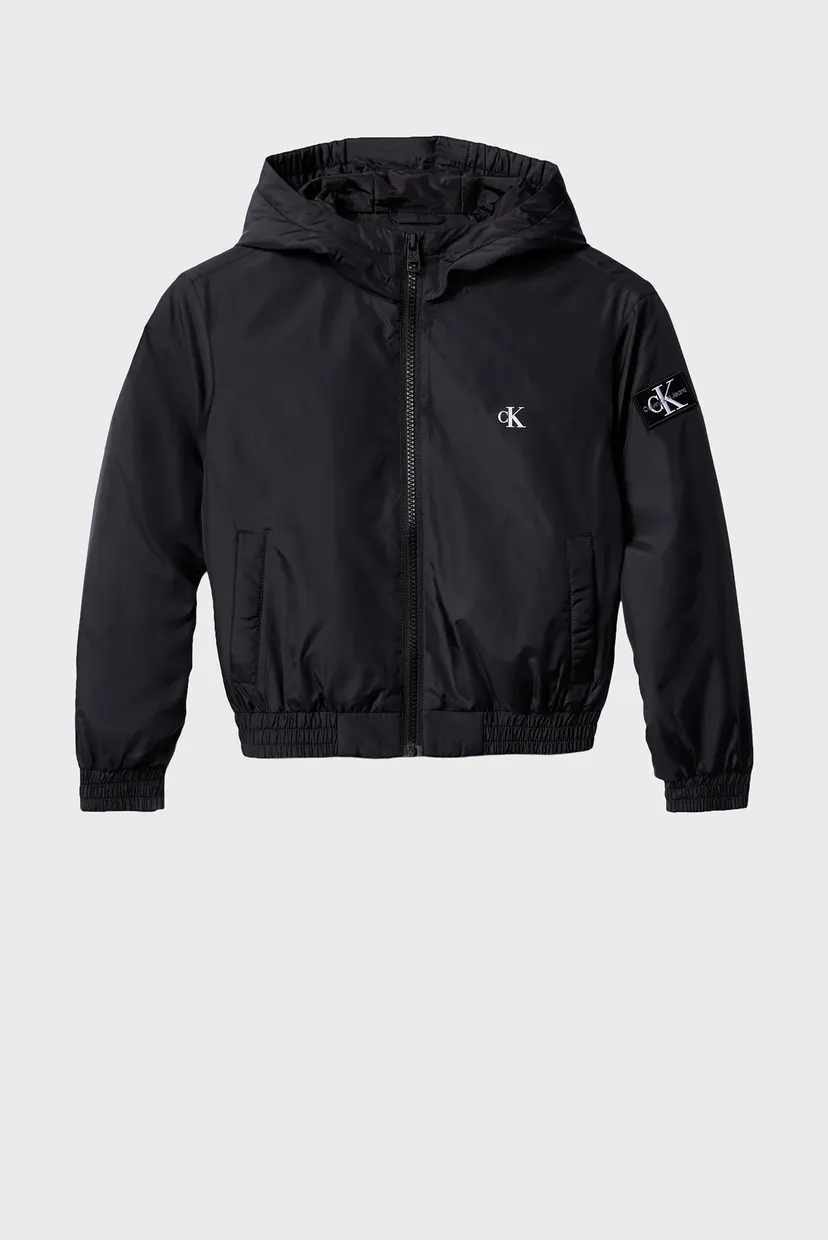 Детская черная куртка PADDED HOODED HARRINGTON 6