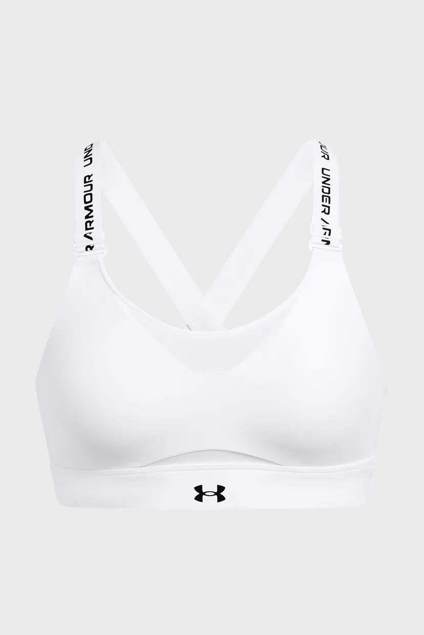 Женский белый топ UA Infinity High 2.0 Bra 6