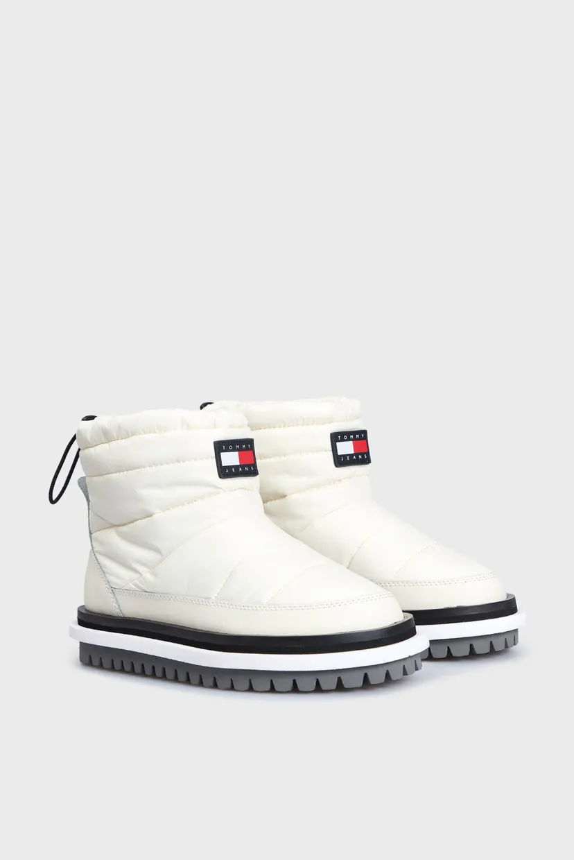 Женские белые дутики TJW PADDED FLAT BOOT 3