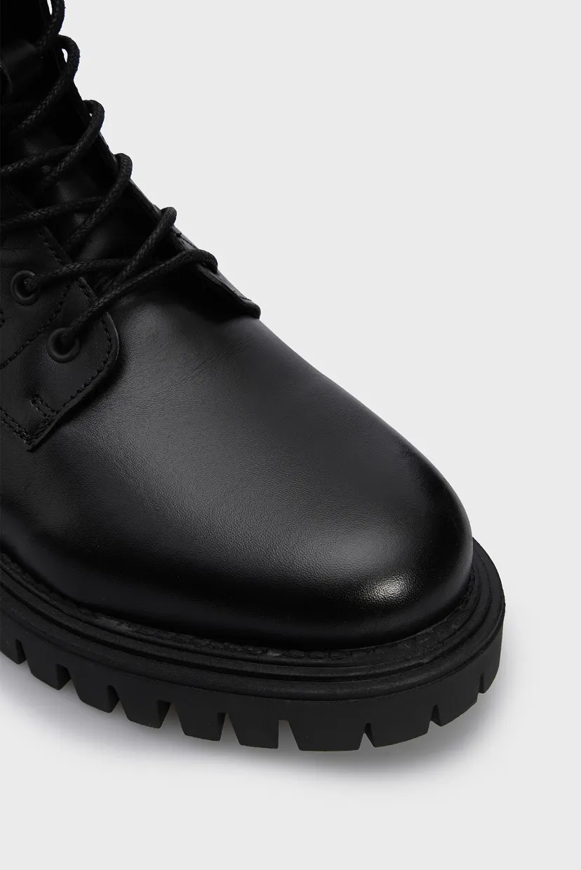 Чоловічі чорні шкіряні черевики PREMIUM CASUAL CHUNKY LTH BOOT 4
