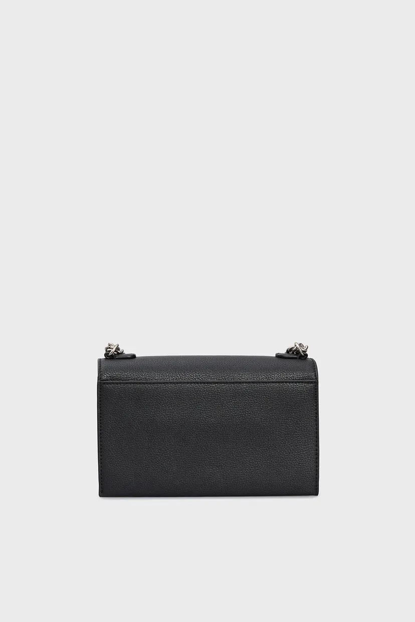 Жіноча чорна сумка FORGED CHAIN FLAP BAG21 4