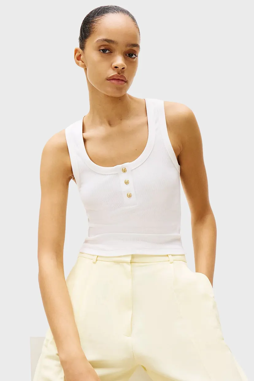Жіночий білий топ SLIM HENLEY 4