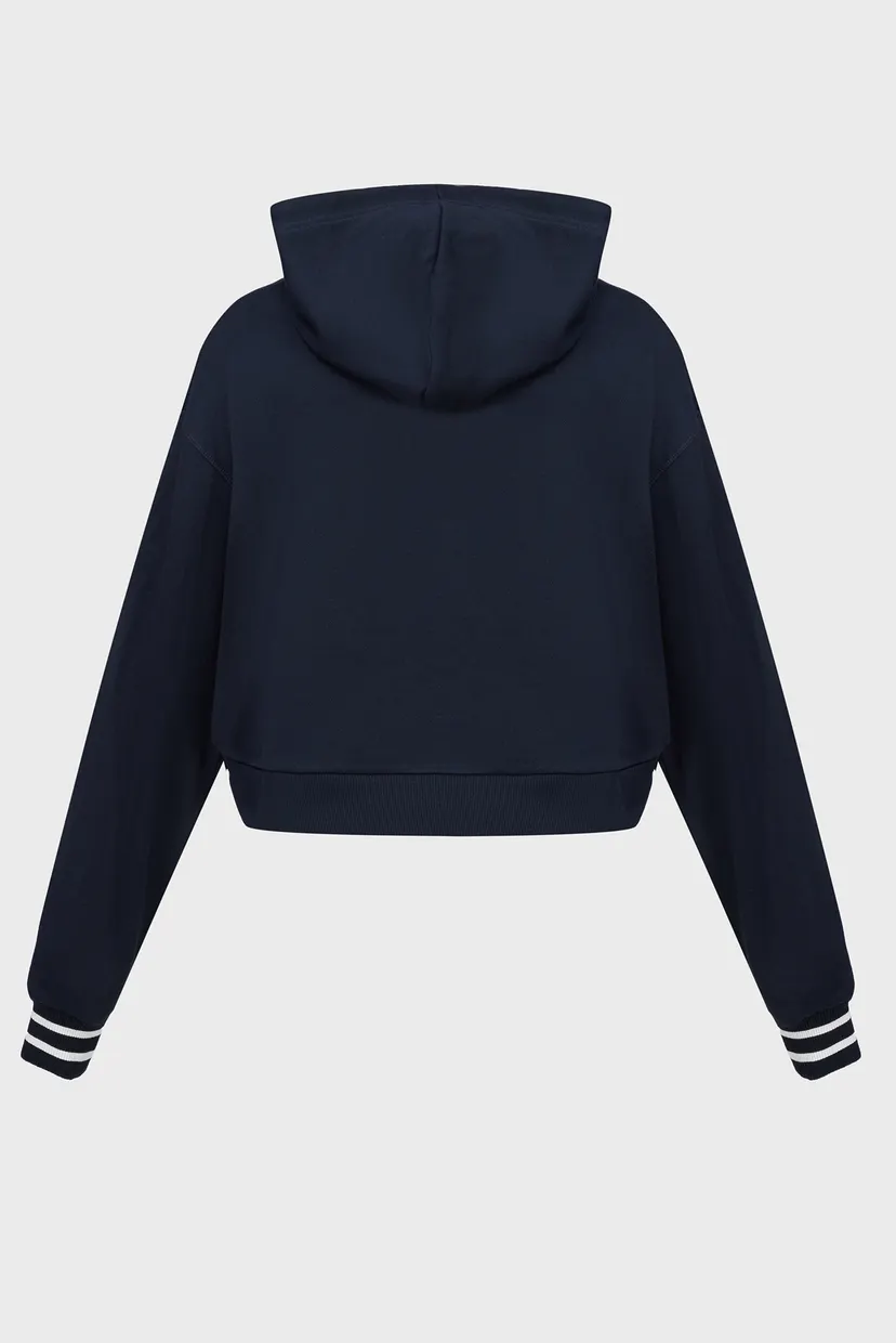 Жіноче темно-синє худі REG MONOTYPE SLV CROP HOODIE 6