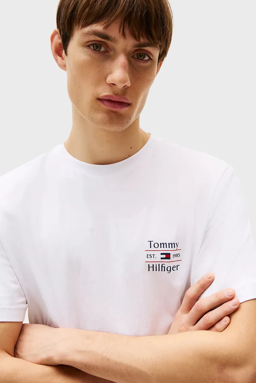Чоловіча біла футболка HILFIGER STACK TEE 4