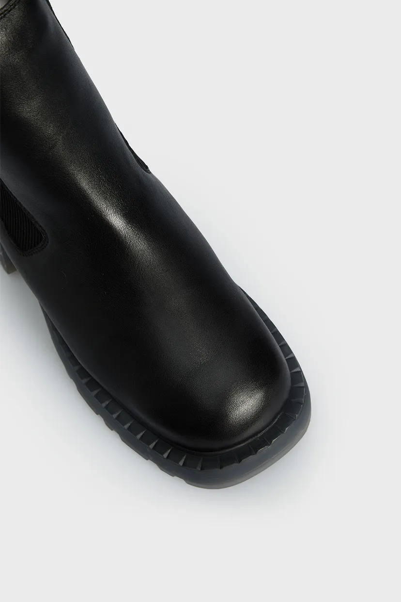 Женские черные кожаные челси Darmera 4