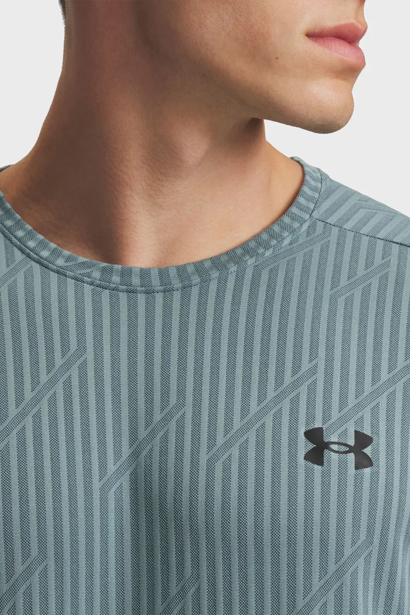 Чоловіча бірюзова футболка UA Tech Vent Jacquard 3