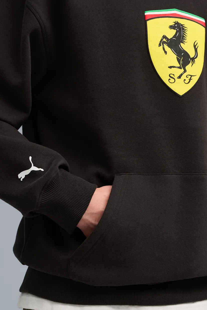Мужское черное худи Scuderia Ferrari Sportswear Shield Hoodie Men 5