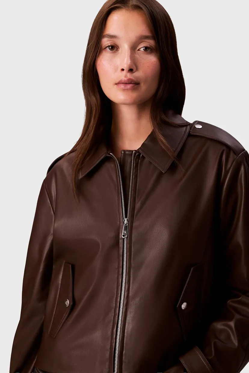 Женская темно-коричневая куртка MOTO JACKET 4