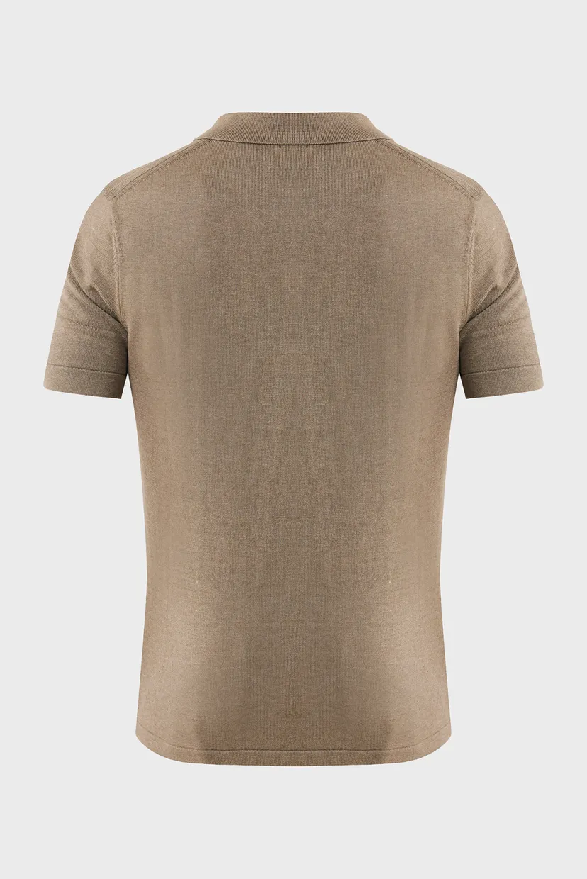 Мужское бежевое поло GIUSEPPE Premium knit polo 5