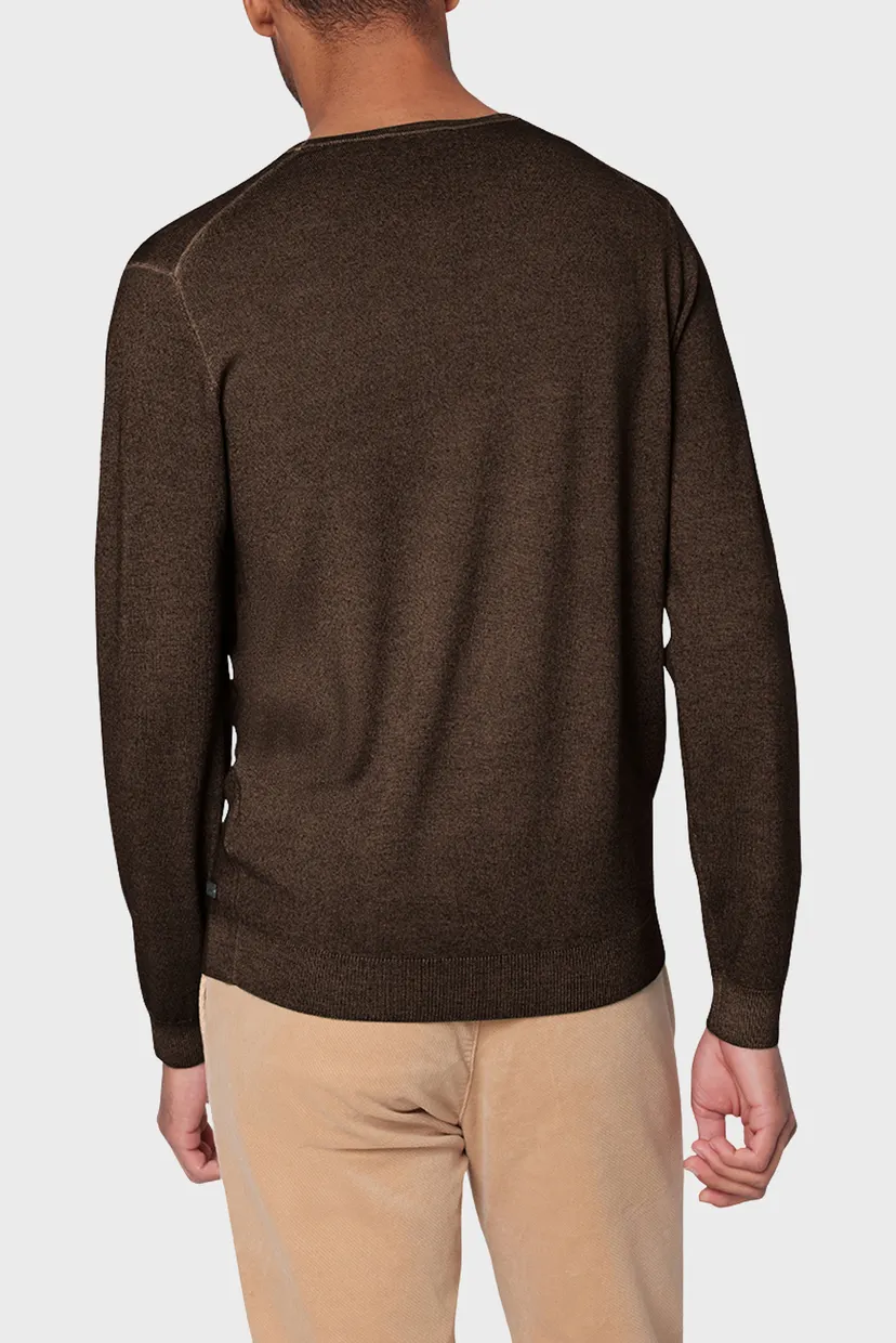 Мужской коричневый шерстяной джемпер 3
