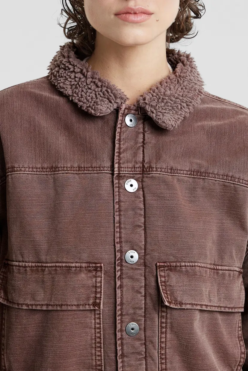 Жіноча коричнева джинсова куртка Drifter sherpa 4