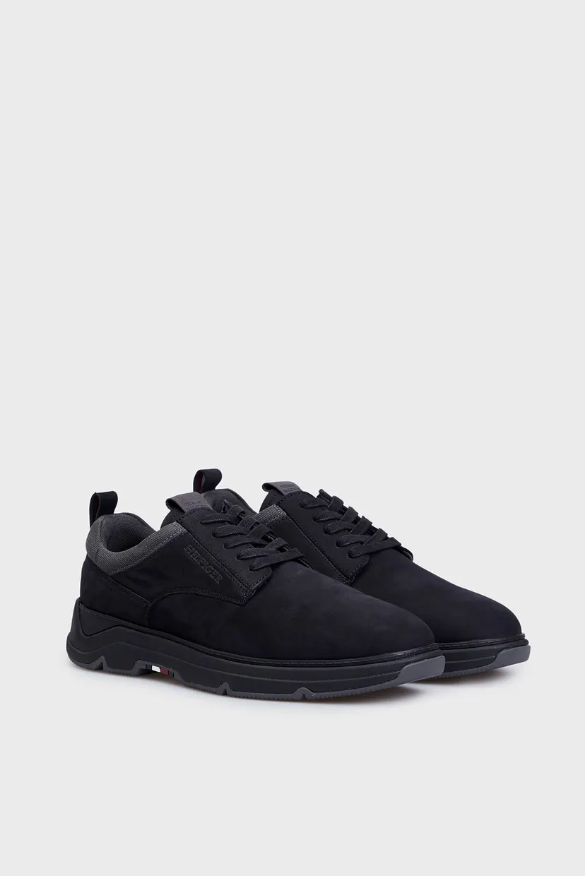Мужские черные кожаные кроссовки HILFIGER NUBUCK MIX HYBRID SHOE 3