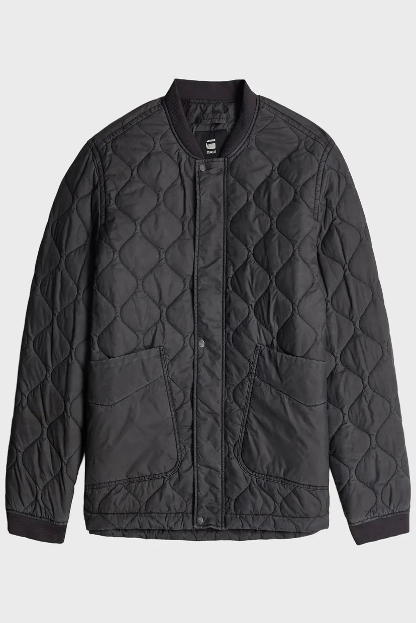Чоловічий темно-сірий бомбер LW Quilted pdd jkt overdyed 7