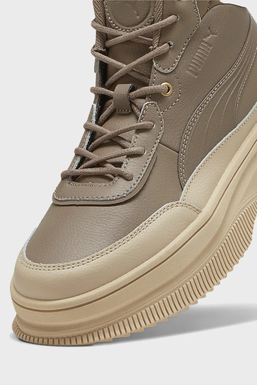 Жіночі оливкові шкіряні хайтопи Mayra Women’s Sneakers 6